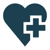 icon of a heart with a cross on top of it